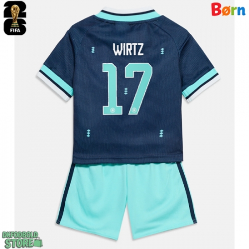 Tyskland Florian Wirtz #17 Replika Babytøj Udebanesæt Børn VM 2026 Kortærmet (+ Korte bukser)